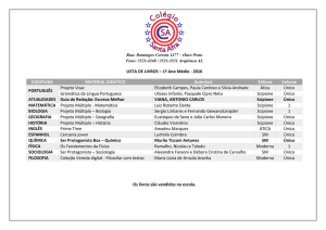 LISTA DE LIVROS – 1º Ano Médio