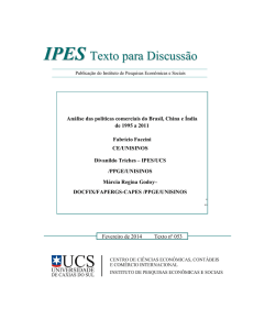 Análise das políticas comerciais do Brasil, China e Índia de