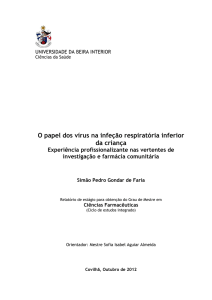 O papel dos vírus na infeção respiratória inferior da