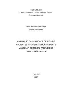 avaliação da qualidade de vida de pacientes