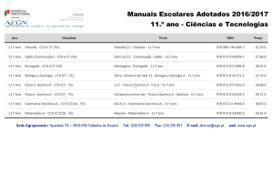 Manuais Escolares Adotados 2016/2017 11.º ano