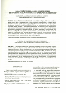 CARACTERíSTICAS DE ALGUNS ADUBOS