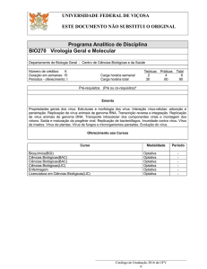 BIO270 - Catálogo de Graduação