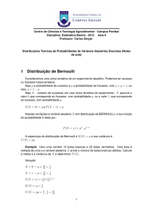1 Distribuição de Bernoulli