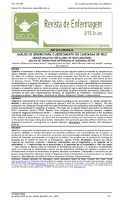 análise de gênero para o adoecimento do carcinoma de pele artigo