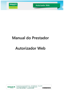 Manual do Prestador Autorizador Web - Unimed Ji