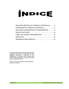 relações métricas no triângulo retângulo ........... 2 trigonometria