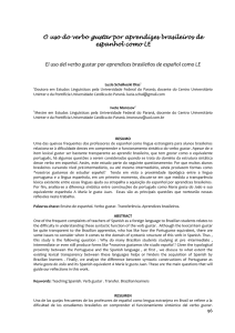 O uso do verbo gustar por aprendizes brasileiros de