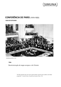 CONFERÊNCIA DE PARIS (1919
