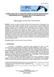 correlação das alterações hematológicas em