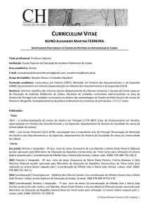 curriculum vitae - Centro de História