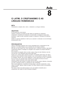 o latim, o cristianismo e as línguas românicas