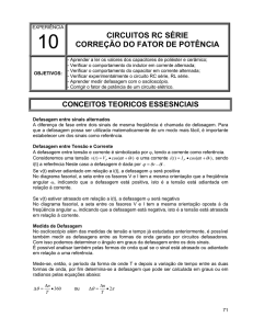 10 Circuitos RC série e correção do Fator de Potencia