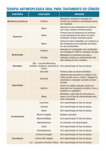 terapia antineoplásica oral para tratamento do câncer