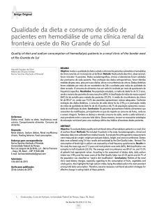 Qualidade da dieta e consumo de sódio de pacientes em