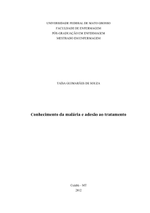 Conhecimento da malária e adesão ao tratamento