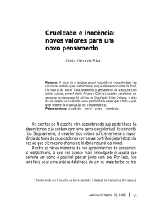 Crueldade e inocência: novos valores para um novo pensamento