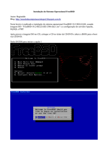 Instalação do Sistema Operacional FreeBSD Autor: Reginaldo Blog