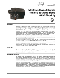 Detector de Chama Integrada com Relê de Chama Interna