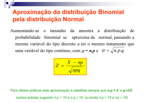 Aproximação da distribuição Binomial pela distribuição