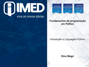 Fundamentos de programação em Python Dino Magri Introdução a