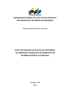 Efeito retardante de blocos de copolímero na liberação