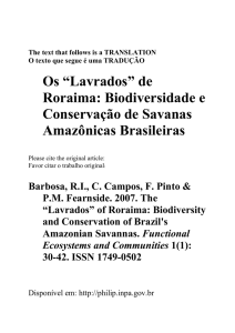 Fitofisionomias das Savanas - Philip M. Fearnside