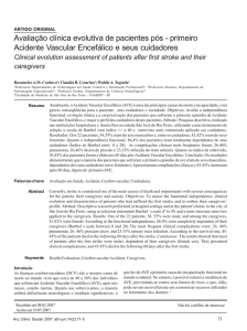 Avaliação clínica evolutiva de pacientes pós - primeiro