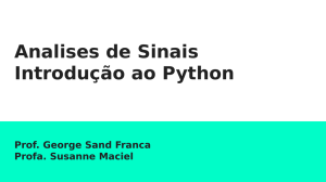 Analises de Sinais Introdução ao Python