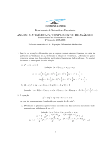 ANALISE MATEMATICA IV/ COMPLEMENTOS DE ANALISE II