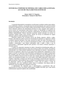 ESTUDO DA COMPOSIÇÃO MINERAL DO CABELO - PUC-Rio