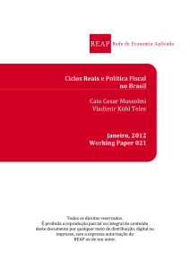 Ciclos Reais e Política Fiscal no Brasil Caio Cesar Mussolini