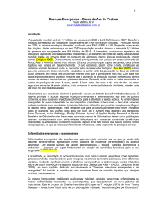 1 Doenças Emergentes – Saúde da Ave de Postura