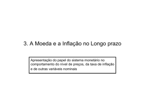 3. A Moeda e a Inflação no Longo prazo