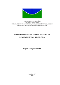 Um estudo sobre os verbos manuais da língua de sinais brasileira