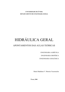 hidráulica geral - Universidade de Évora