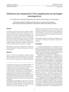 Deficiência do componente C5 do complemento em meningite