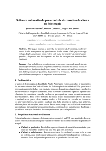 Software automatizado para controle de consultas da clınica