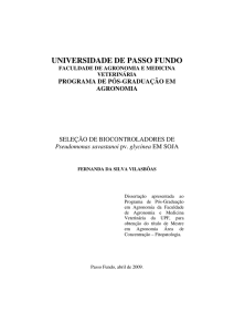 Seleção de biocontroladores de Pseudomonas - PPGAgro