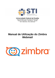 Manual de Utilização do Zimbra Webmail - STI