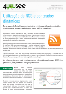 Utilização de RSS e conteúdos dinâmicos