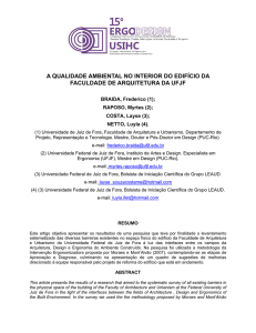 a qualidade ambiental no interior do edifício da faculdade de