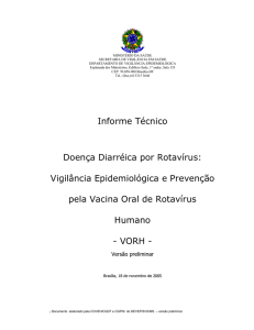 Informe Técnico Doença Diarréica por Rotavírus