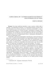 a ideia geral do “aconselhamento filosófico”. uma introdução ao tema.