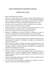 carta programa da região de bauru trienio 2017-2019
