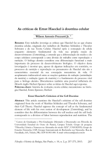 As críticas de Ernst Haeckel à doutrina celular