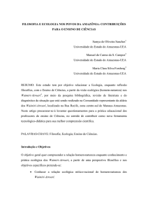 FILOSOFIA E ECOLOGIA NOS POVOS DA AMAZÔNIA - CEFET