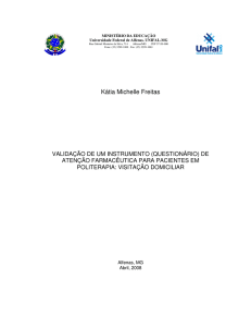 Validação de um instrumento (questionário) de Atenção - Unifal-MG