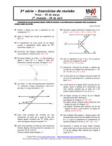 3ª série – Exercícios de revisão