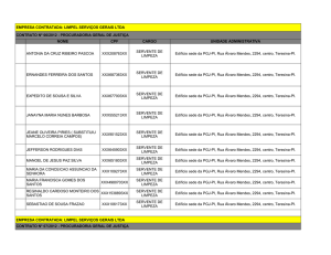 empresa contratada: limpel serviços gerais ltda contrato nº